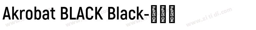 Akrobat BLACK Black字体转换